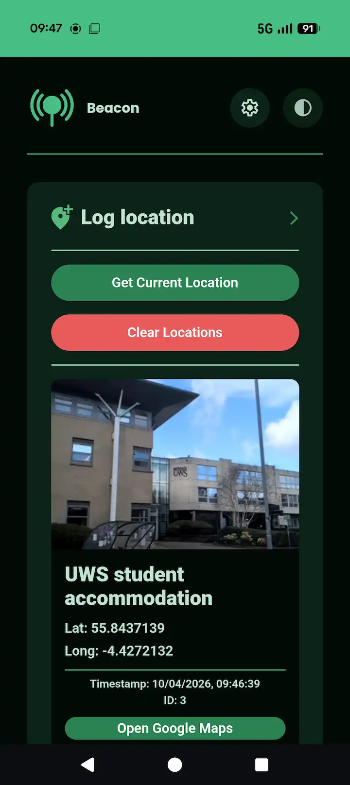 React PWA Safety App - Beacon